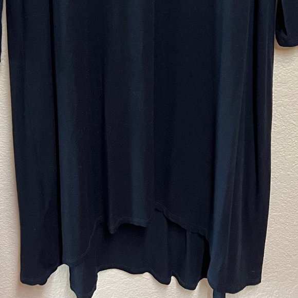 Eileen Fisher Simple Black Long Sleeve Dress Size Large - Picture 5 of 7